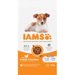 Hondenvoer<IAMS Small/Medium Puppy & Junior Kip Hondenvoer 12 kg