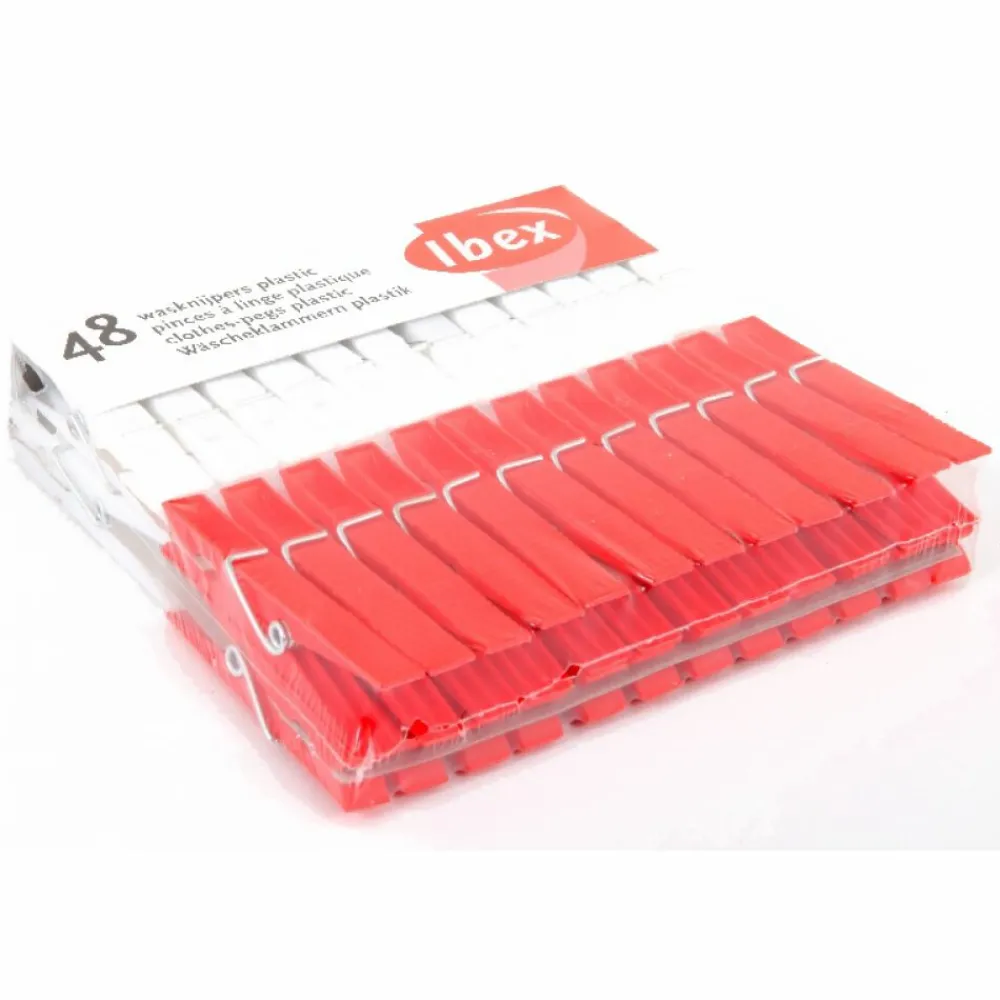 Wasknijpers Plastic 48 stuks^Ibex Best