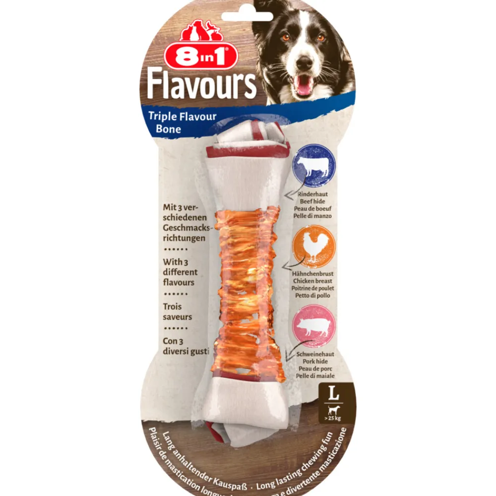 Snacks<8in1 Triple Flavour Bones L