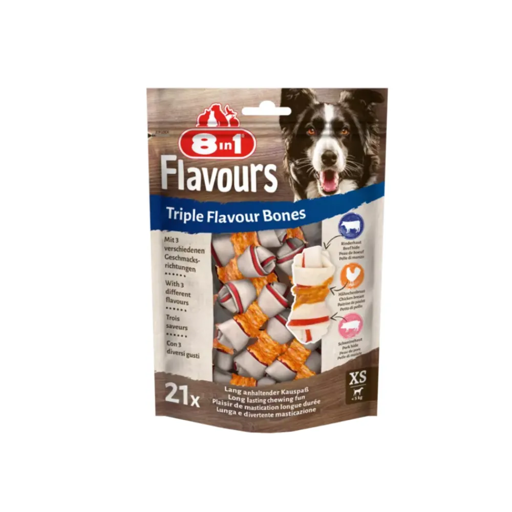 Triple Flavour Bones XS 21 stuks^8in1 New