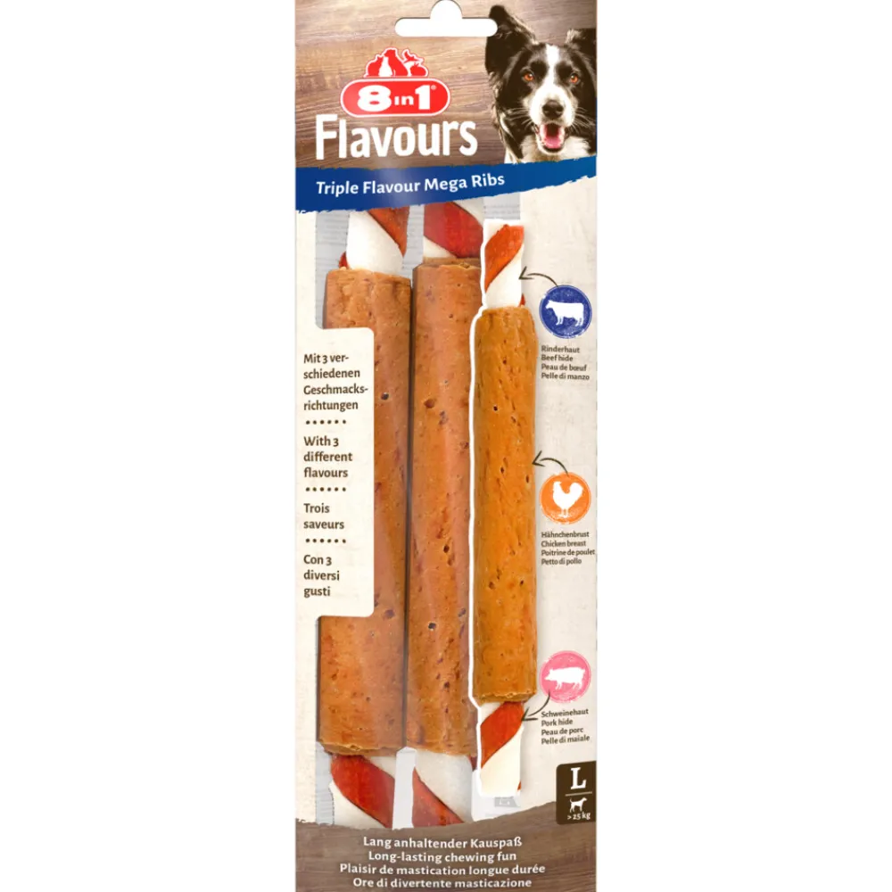 Snacks<8in1 Triple Flavour Mega Ribs 140 gr