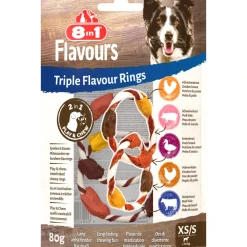 Snacks<8in1 Triple Flavour Rings XS/S 80 gr