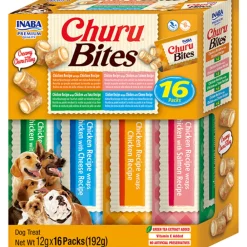 Churu Bites Hondensnack Multipack Chicken & Salmon & Tuna & Cheese 16 x 12 gr^Inaba Best
