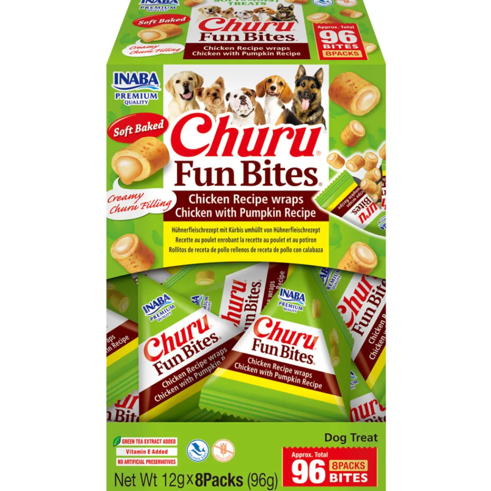 Hot Churu Fun Bites Wraps Hondensnack Multipack Chicken & Pumpkin 8 x 12 gr Snacks