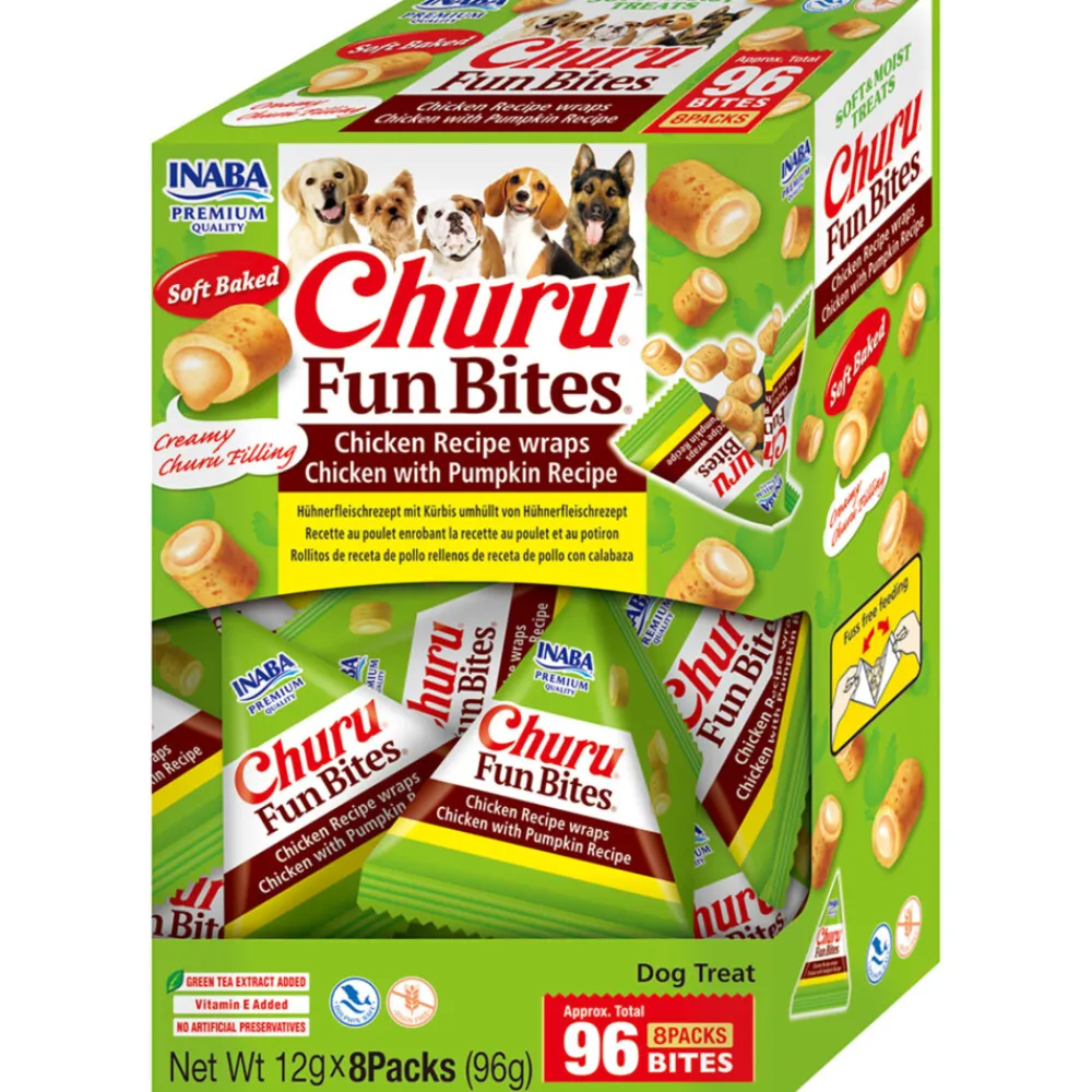 Hot Churu Fun Bites Wraps Hondensnack Multipack Chicken & Pumpkin 8 x 12 gr Snacks