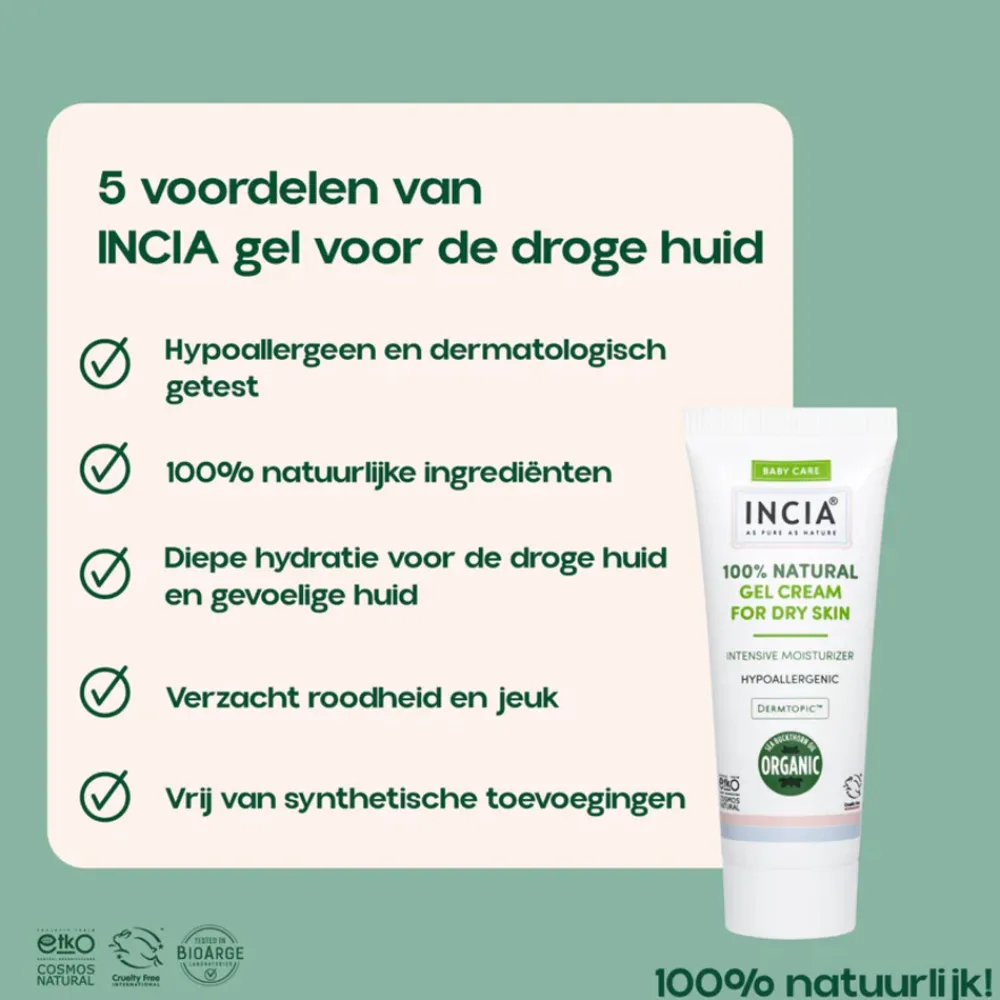 Online 100% Natuurlijke Gelcrème Droge Huid 60 ml Huidverzorging