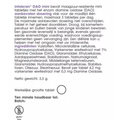 Speciale Bestanddelen<Intoleran DAO Mini 60 tabletten