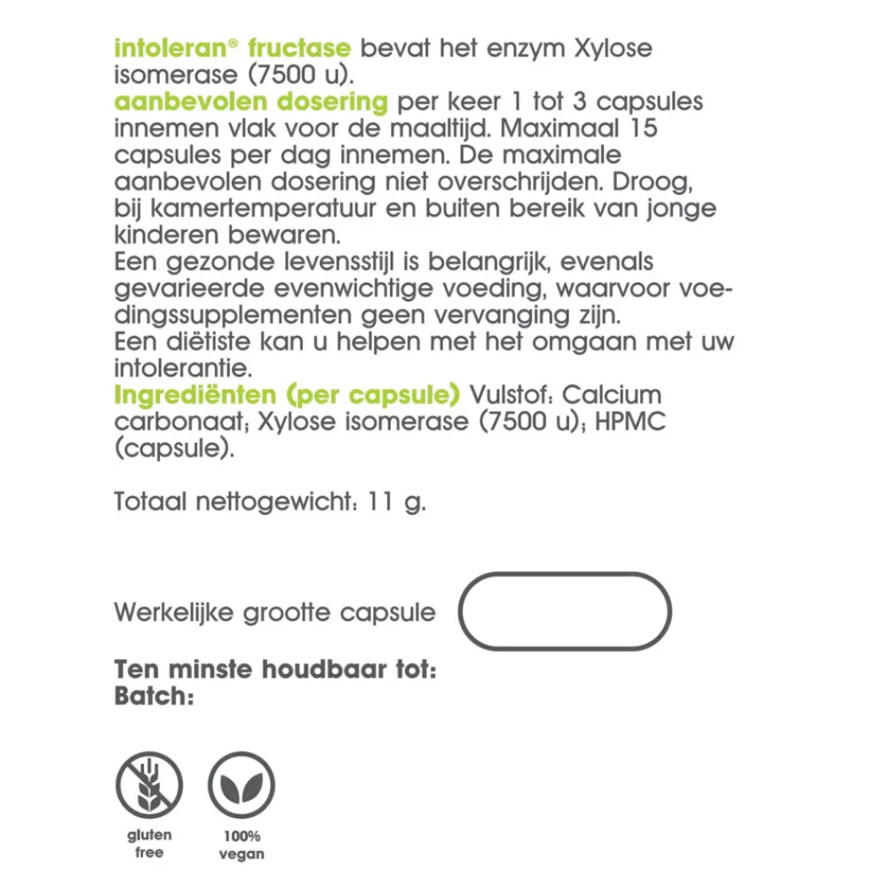 Fructase 36 capsules^Intoleran Clearance