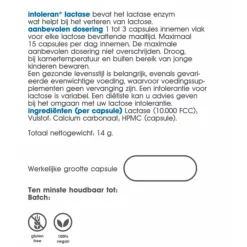 Lactase 10.000 36 capsules^Intoleran Outlet