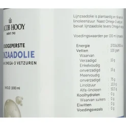 Olie & Azijn<Jacob Hooy Lijnzaadolie 1 liter