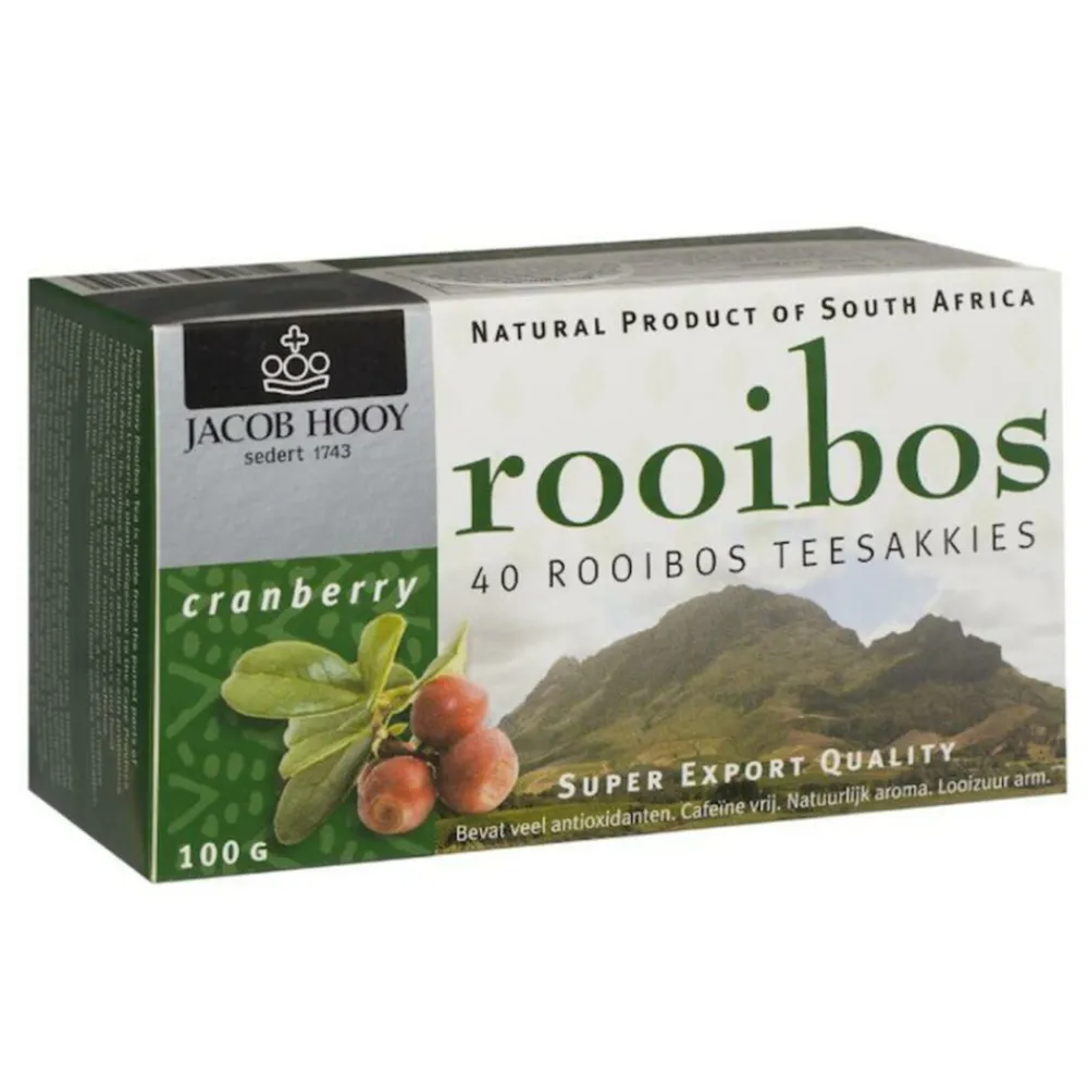 Rooibos Cranberry Zakje 40 stuks^Jacob Hooy Sale