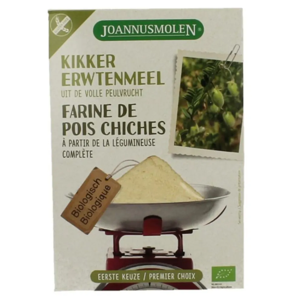 Bakken|Glutenvrij<Joannusmolen Kikkererwtenmeel Glutenvrij Bio 275 gr