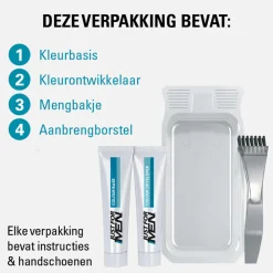 Haarkleuring<Just for Men Snor en Baard Donkerbruin M45 1 set