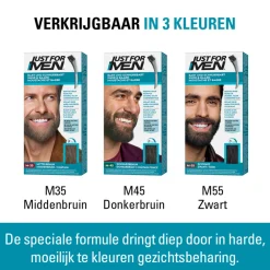 Haarkleuring<Just for Men Snor en Baard Donkerbruin M45 1 set