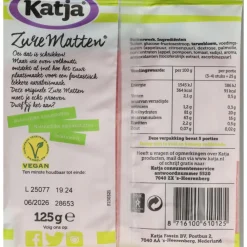 Snoep<Katja Zure Matten Aardbei 125 gr