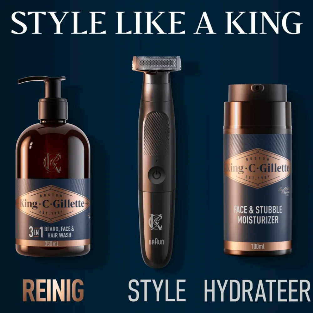 Baard- en Gezichtsreiniger 350 ml^King C. Gillette Hot