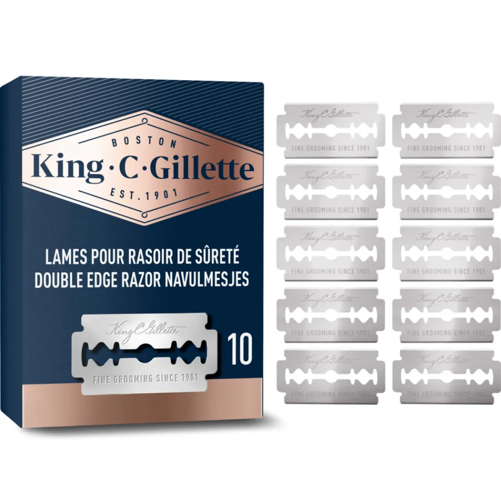 Double Edge Safety Razor Navulling Scheermesjes 10 stuks^King C. Gillette Clearance