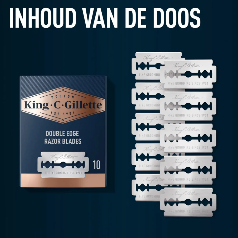 Double Edge Safety Razor Navulling Scheermesjes 10 stuks^King C. Gillette Clearance