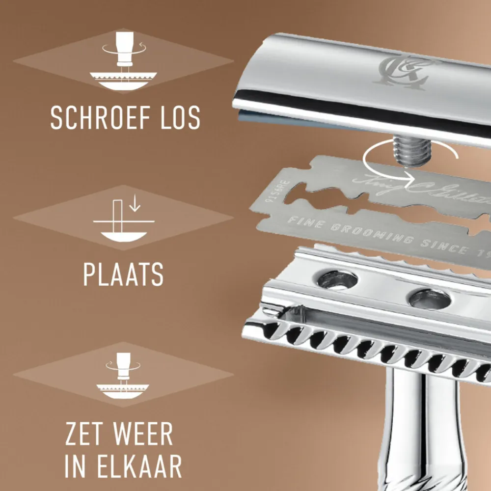 Double Edge Safety Razor Navulling Scheermesjes 10 stuks^King C. Gillette Clearance