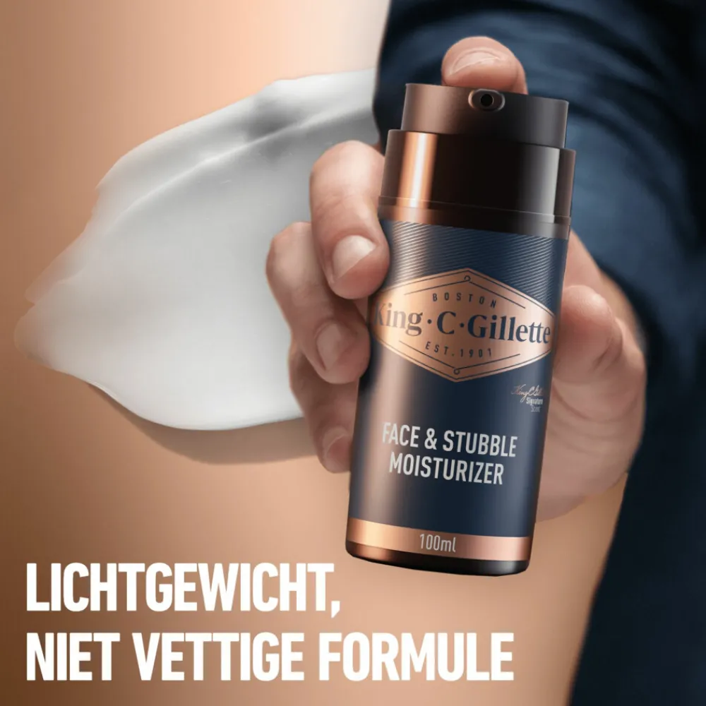 Scheren & Ontharen<King C. Gillette Hydraterende Gezicht en Stoppelbaard Crème 100 ml