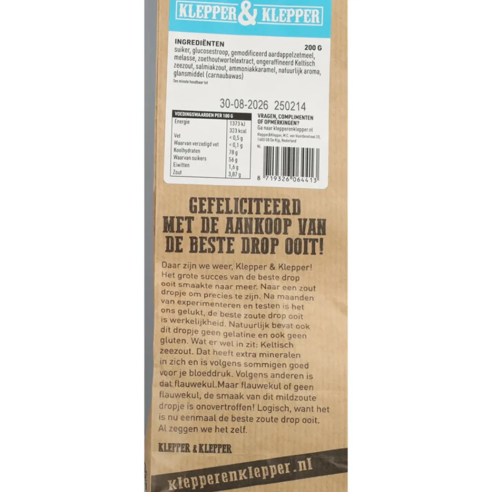 De Beste Drop Ooit Mildzout 200 gr^Klepper & Klepper Sale