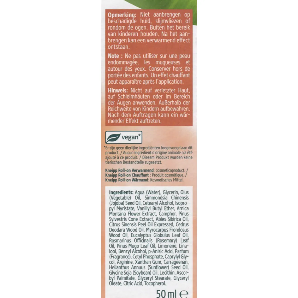 Arnica Roll-on Warming 50 ml^Kneipp Hot