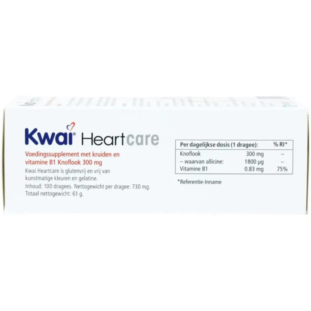 Hart, Bloed & Cholesterol<Kwai Heartcare Knoflook 100 stuks