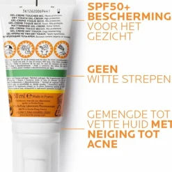 Gezicht<La Roche Posay Anthelios Dry Touch Anti-glim Zonnebrand SPF 50+ Gezicht 50 ml