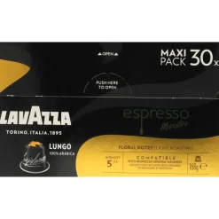 Koffie<Lavazza Espresso Koffiecups Lungo 30 stuks