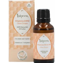 Olive Drops Vitaminen D3 & K2 30 ml^Laveen Hot
