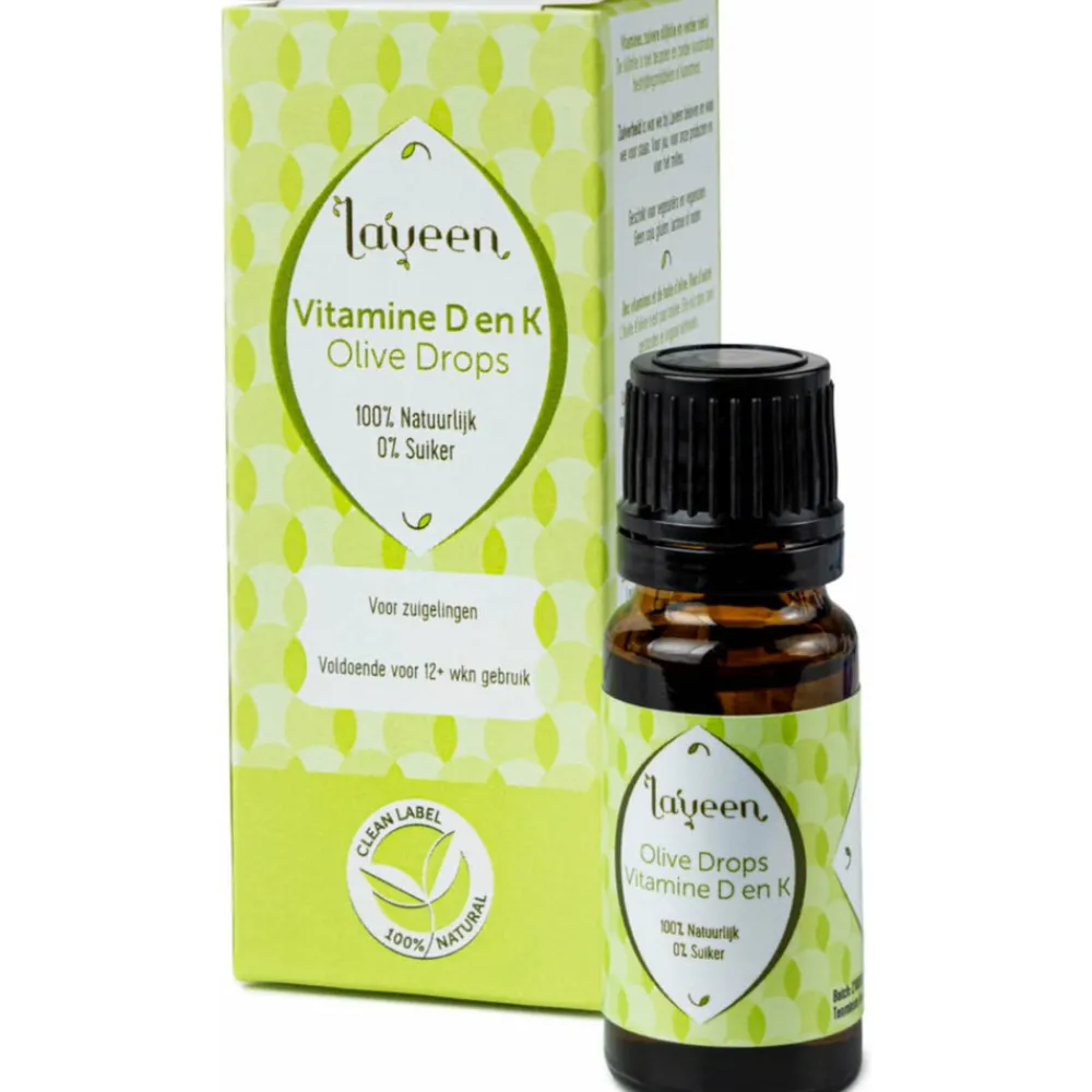 Olive Drops Zuigelingen Vitaminen D & K 10 ml^Laveen