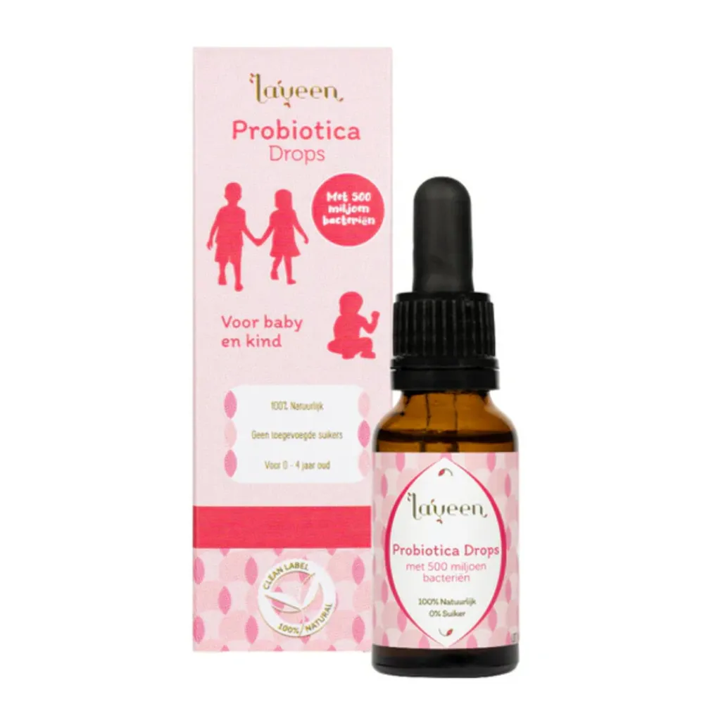 Vitaminen & Supplementen|Speciale Bestanddelen<Laveen Probiotica Drops Baby & Kind Biologisch 20 ml