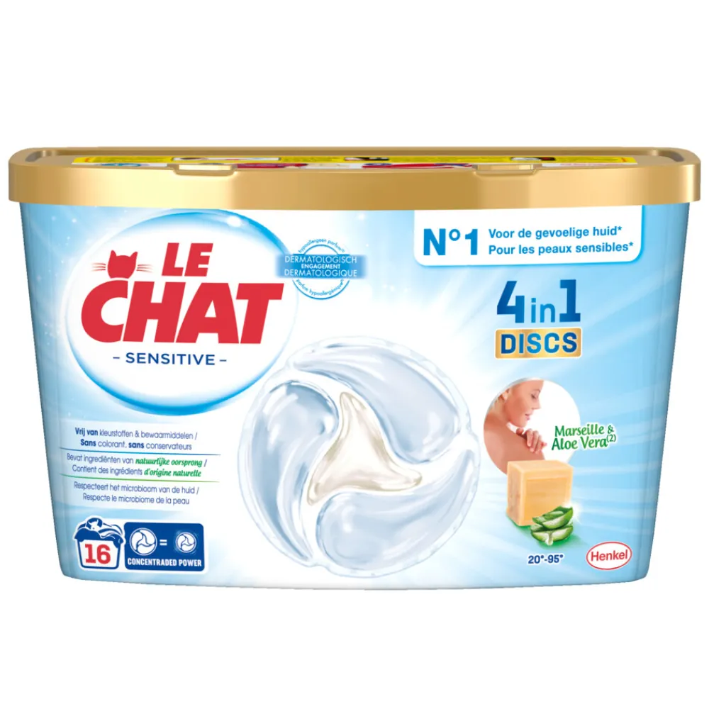 Discount Wascapsules Sensitive 16 wasbeurten 16 stuks Wasmiddel