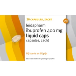 Outlet Ibuprofen 400 mg Liquid Caps 20 capsules Pijnstillend