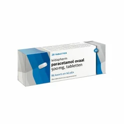 Pijnstillend<Leidapharm Paracetamol 500 mg Ovaal 20 tabletten