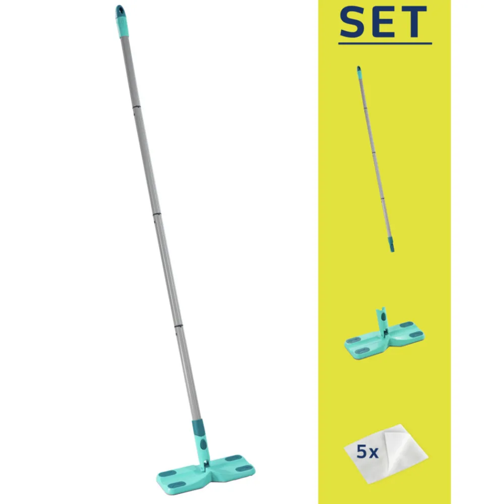 Clean & Away Vloerwisser Set met 5 Stofdoekjes^Leifheit Hot