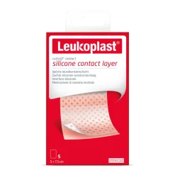 Cuticell® Contact Siliconen Wondcontactlaag 5 cm x 7,5 cm 5 stuks^Leukoplast