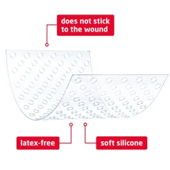 Cuticell® Contact Siliconen Wondcontactlaag 5 cm x 7,5 cm 5 stuks^Leukoplast