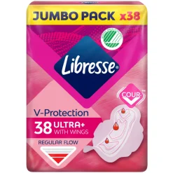 New Ultra+ Regular Maandverband met Vleugels Jumbo Pack 38 stuks Intiemhygiëne