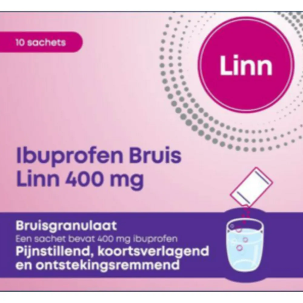 Pijnstillend<Linn Ibuprofen Bruisgranulaat 400 mg 10 stuks