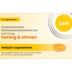 Keelpijn Zuigtabletten Honing & Citroen 24 tabletten^Linn Discount