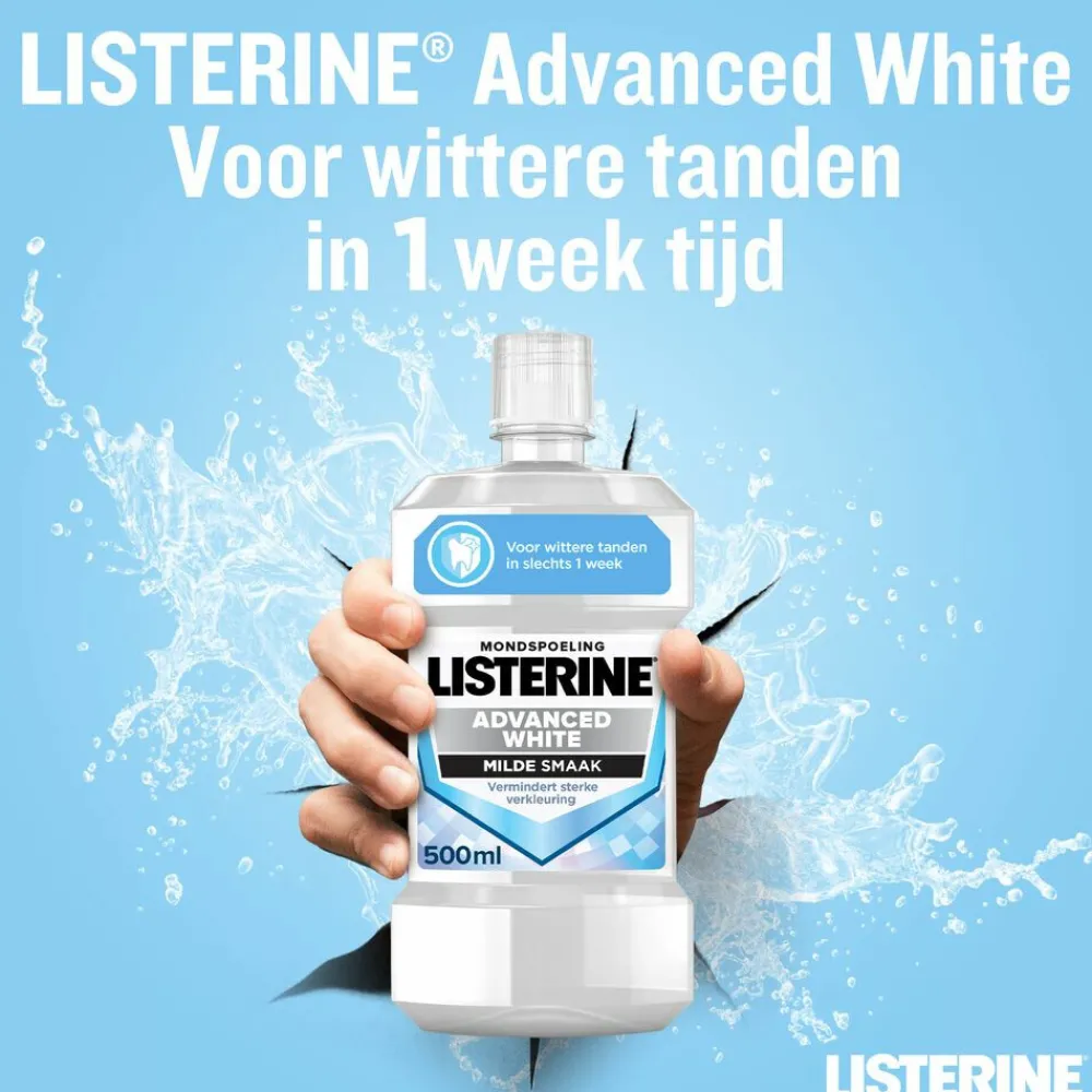 Clearance Mondwater Advanced White Mild 500 ml Spoelen & Poetsen