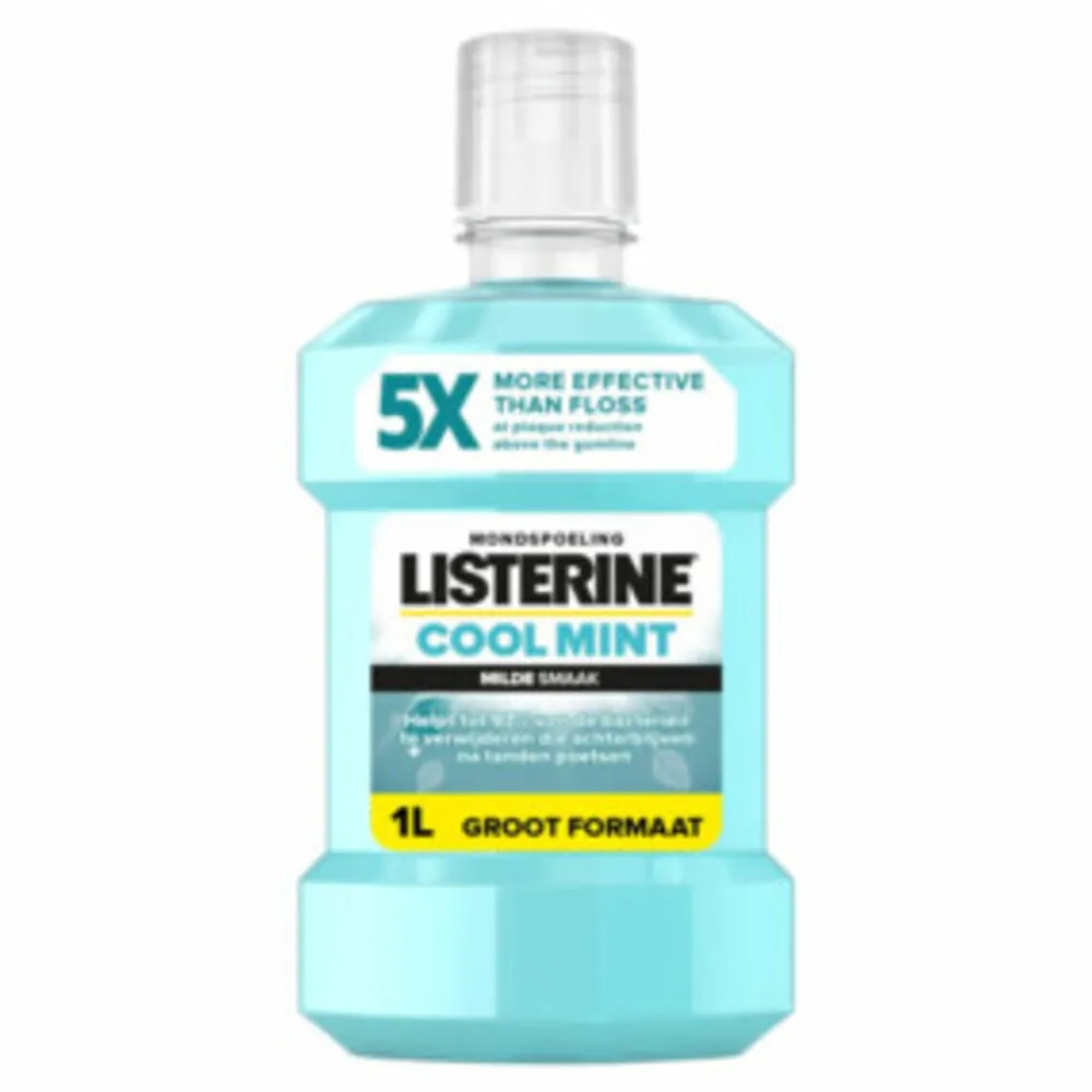Mondwater Cool Mint Milde Smaak Zonder Alcohol 1 liter^Listerine Best