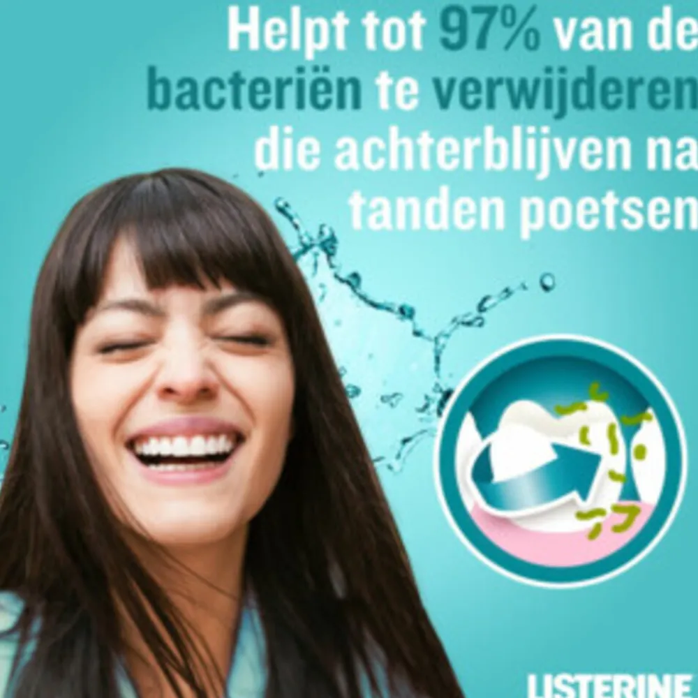 Mondwater Cool Mint Milde Smaak Zonder Alcohol 1 liter^Listerine Best