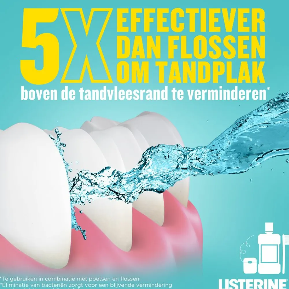 Mondwater Cool Mint Milde Smaak Zonder Alcohol 1 liter^Listerine Best