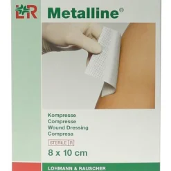 Discount Metalline Compres 8 x 10 cm 10 stuks Pleisters