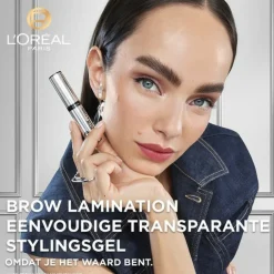 Clearance L'Oréal Brow Lamination Wenkbrauwgel Transparant 6 ml Wenkbrauwgel