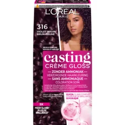 Sale L'Oréal Casting Crème Gloss Semi-Permanente Haarkleuring 316 Violet Bruin Haarkleuring