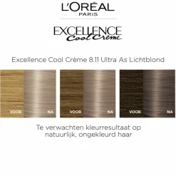 Hot L'Oréal Excellence Cool Crème Permanente Crèmekleuring 8.11 - Ultra As Lichtblond Haarkleuring