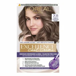 L'Oréal Excellence Cool Crème Permanente Crèmekleuring 7.11 - Ultra As Middenblond Haarkleuring